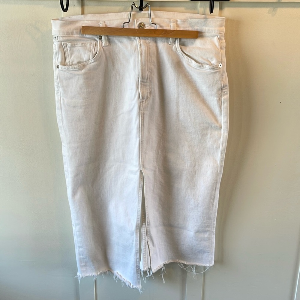 Citizens of humanity, long white jean skirt